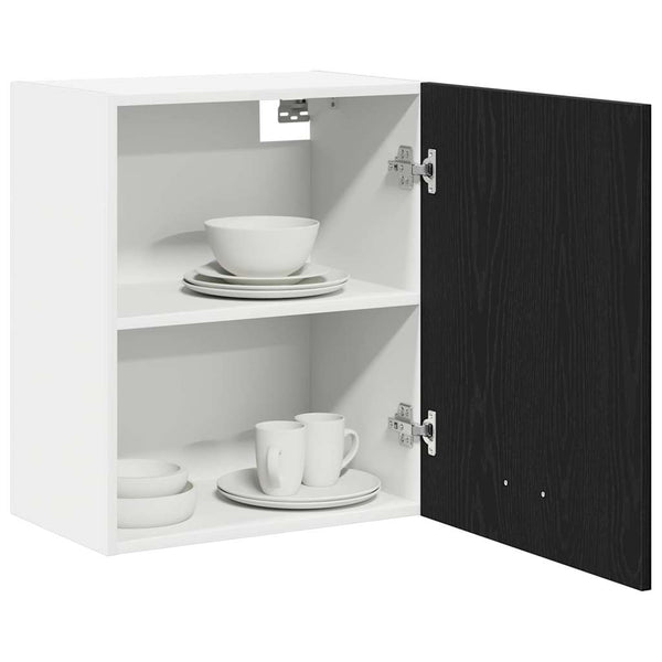 Hängeschrank Schwarz Eichen-Optik 50x31x60 cm