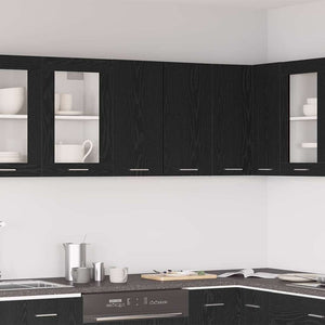 vidaXL Armoire murale Lyon noir aspect chêne 60 x 31 x 60 cm