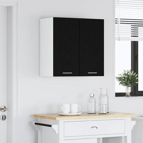 vidaXL Armoire murale Lyon noir aspect chêne 60 x 31 x 60 cm