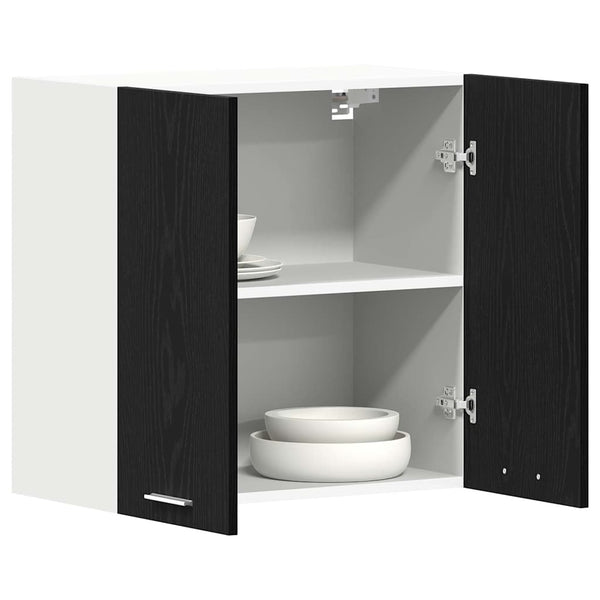 vidaXL Armoire murale Lyon noir aspect chêne 60 x 31 x 60 cm