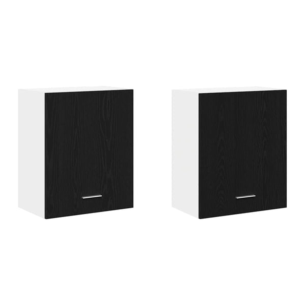 Hängeschrank Lyon 2er Set Schwarz Eiche