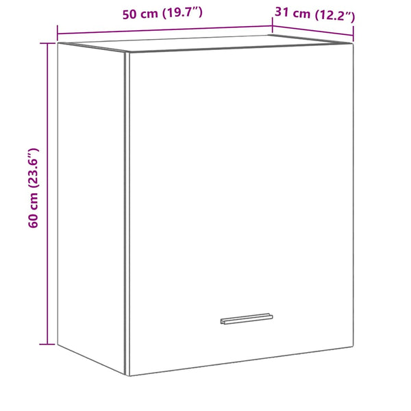 Hängeschrank Lyon 2er Set Schwarz Eiche