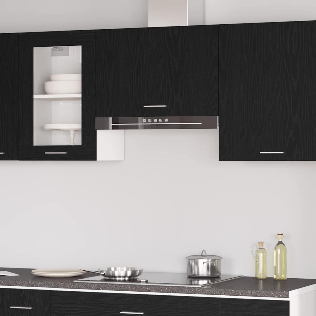 vidaXL Meuble haut Lyon aspect chêne noir 60 x 31 x 40 cm