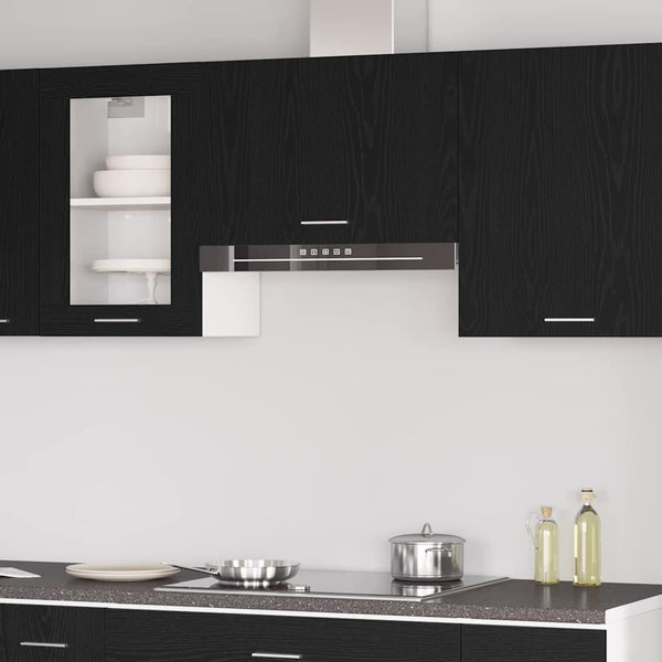 vidaXL Meuble haut Lyon aspect chêne noir 60 x 31 x 40 cm