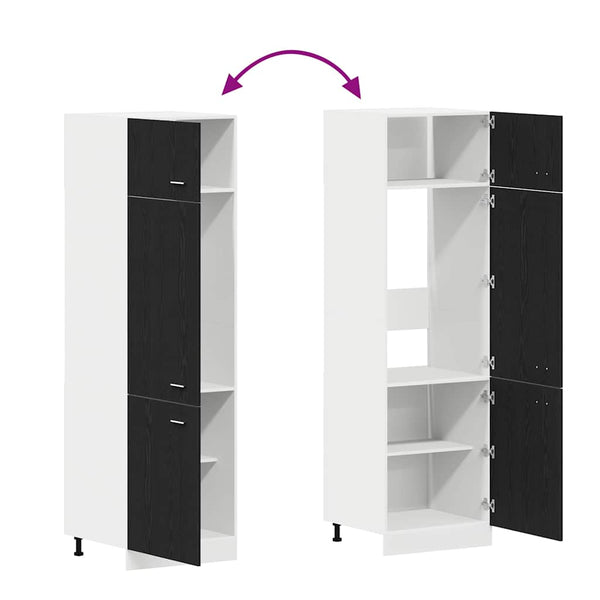 Hängeschrank Lyon Schwarz Eichen-Optik 207cm