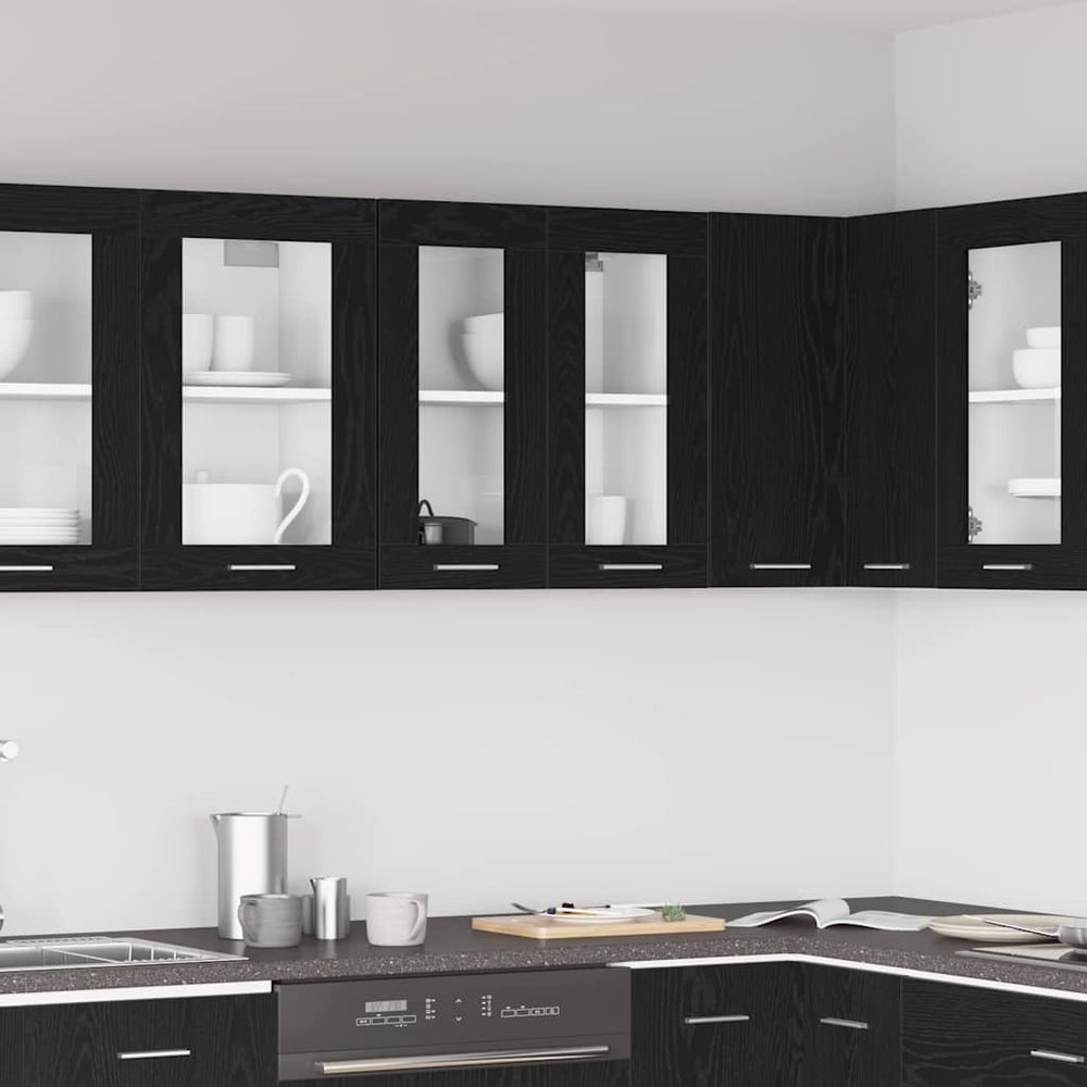 Hängeschrank Schwarz Eichen-Optik 60cm