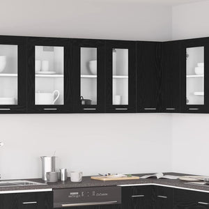 Hängeschrank Schwarz Eichen-Optik 60cm