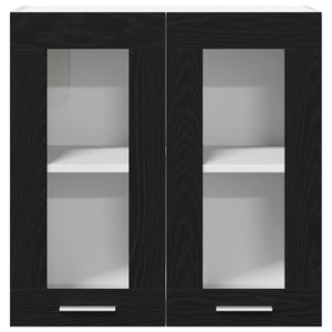 Hängeschrank Schwarz Eichen-Optik 60cm