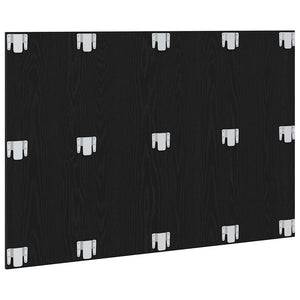 Wandmontiertes Bettkopfteil Schwarz Eiche