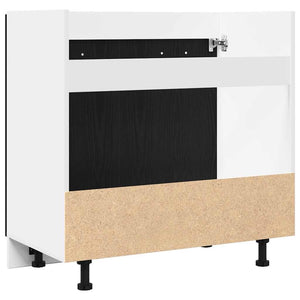 Spülenunterschrank Schwarz Eiche 80 cm
