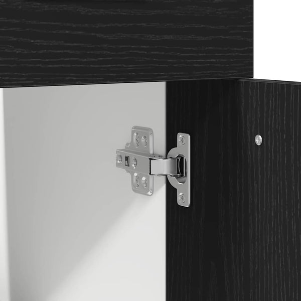 Hängeschrank Schwarz Eichenoptik, 30x46x81,5 cm