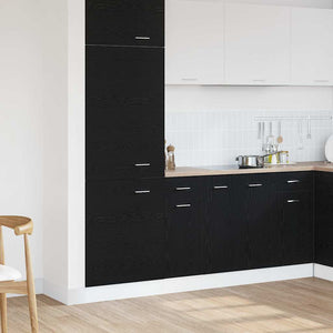 Hängeschrank Schwarz Eichenoptik, 30x46x81,5 cm