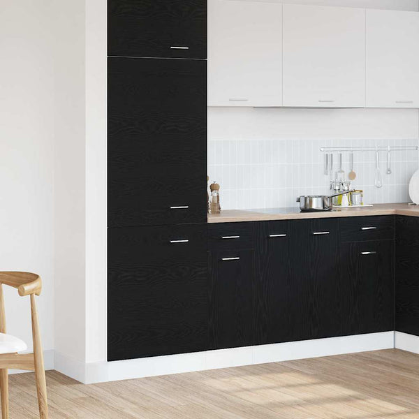 Hängeschrank Schwarz Eichenoptik, 30x46x81,5 cm