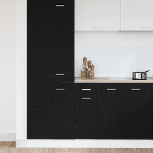 Hängeschrank Schwarz Eichenoptik, 30x46x81,5 cm