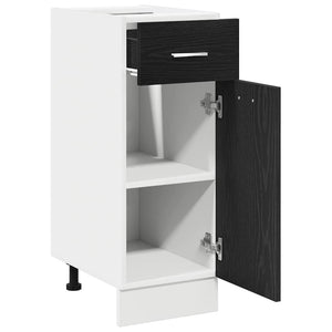 Hängeschrank Schwarz Eichenoptik, 30x46x81,5 cm