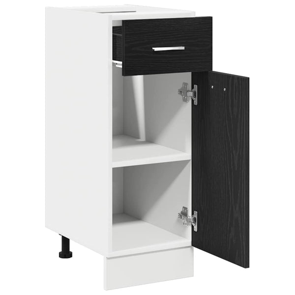 Hängeschrank Schwarz Eichenoptik, 30x46x81,5 cm