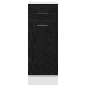Hängeschrank Schwarz Eichenoptik, 30x46x81,5 cm