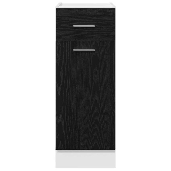 Hängeschrank Schwarz Eichenoptik, 30x46x81,5 cm