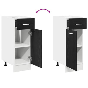 Hängeschrank Schwarz Eichenoptik, 30x46x81,5 cm