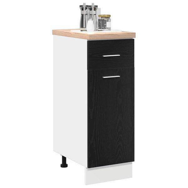 Hängeschrank Schwarz Eichenoptik, 30x46x81,5 cm