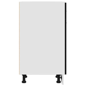 Hängeschrank Schwarz Eichenoptik, 30x46x81,5 cm
