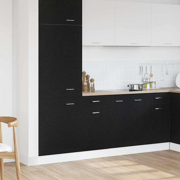 Hängeschrank Schwarz Eichen-Optik 40x81.5 cm