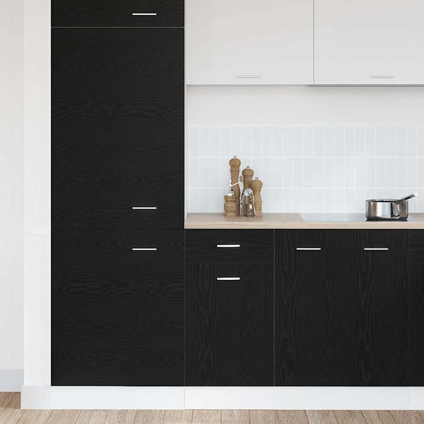 Hängeschrank Schwarz Eichen-Optik 40x81.5 cm