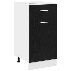 Hängeschrank Schwarz Eichen-Optik 40x81.5 cm