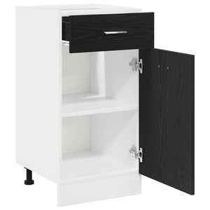 Hängeschrank Schwarz Eichen-Optik 40x81.5 cm