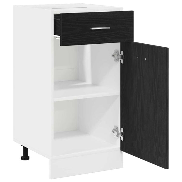 Hängeschrank Schwarz Eichen-Optik 40x81.5 cm