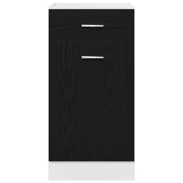 Hängeschrank Schwarz Eichen-Optik 40x81.5 cm