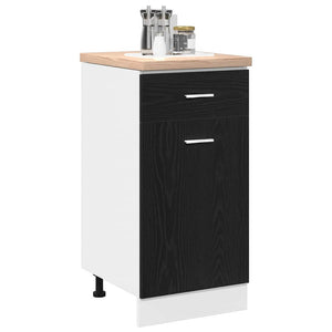 Hängeschrank Schwarz Eichen-Optik 40x81.5 cm