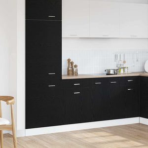 Hängeschrank Schwarz Eichen-Optik 50x81,5 cm