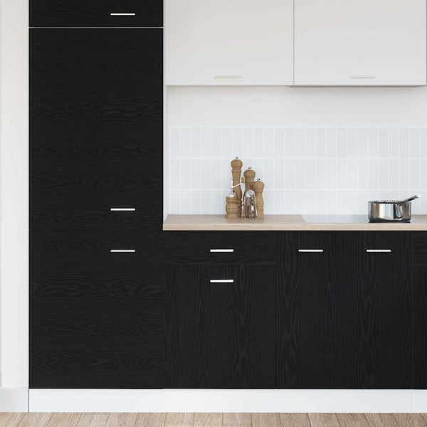 Hängeschrank Schwarz Eichen-Optik 50x81,5 cm