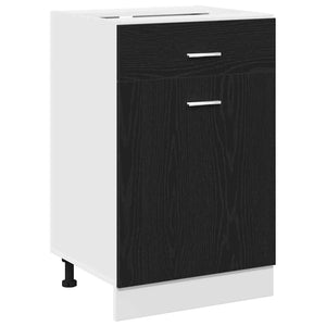 Hängeschrank Schwarz Eichen-Optik 50x81,5 cm