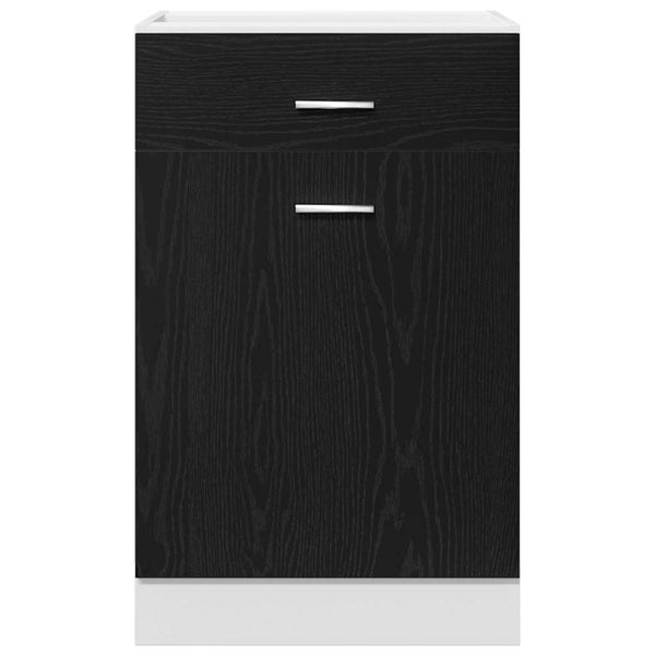 Hängeschrank Schwarz Eichen-Optik 50x81,5 cm