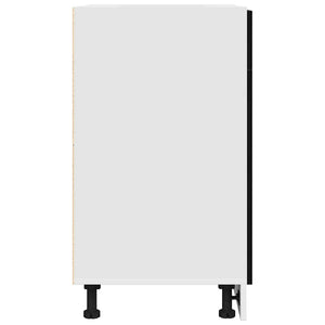 Hängeschrank Schwarz Eichen-Optik 50x81,5 cm