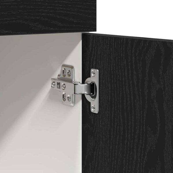 Hängeschrank Schwarz Eichen-Optik, 60 cm