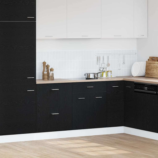 Hängeschrank Schwarz Eichen-Optik, 60 cm