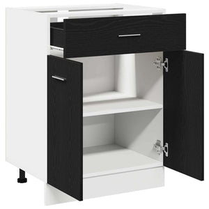 Hängeschrank Schwarz Eichen-Optik, 60 cm