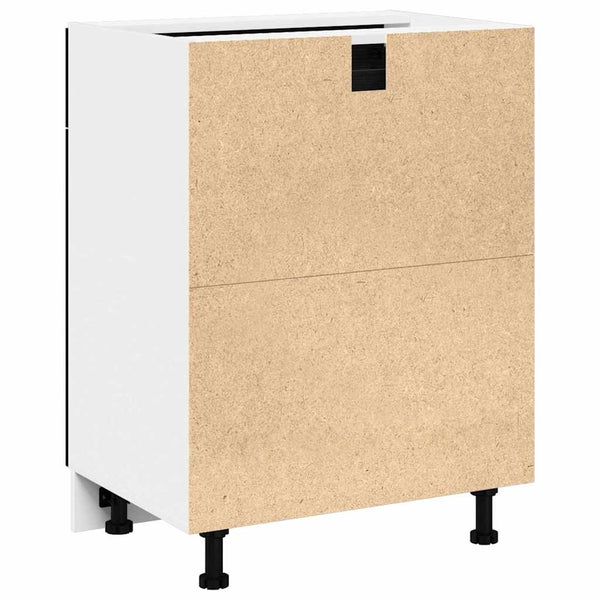 Hängeschrank Schwarz Eichen-Optik, 60 cm