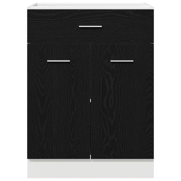 Hängeschrank Schwarz Eichen-Optik, 60 cm