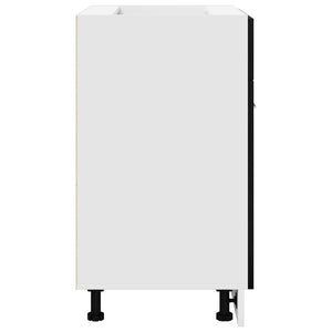 Hängeschrank Schwarz Eichen-Optik, 60 cm