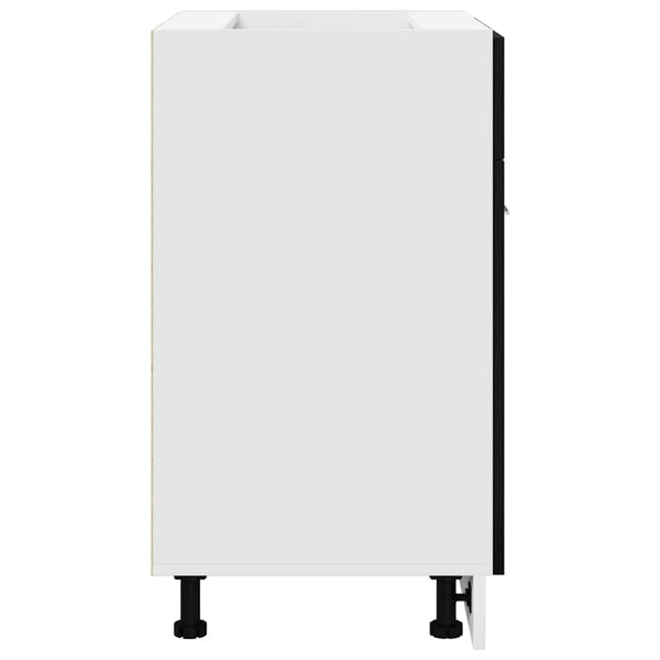 Hängeschrank Schwarz Eichen-Optik, 60 cm