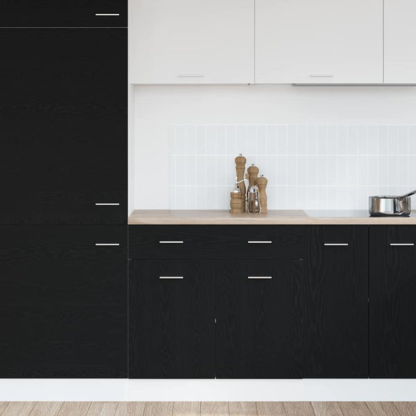 Hängeschrank Schwarz Eichen-Optik 80 cm