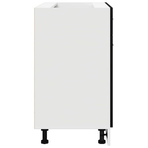 Hängeschrank Schwarz Eichen-Optik 80 cm