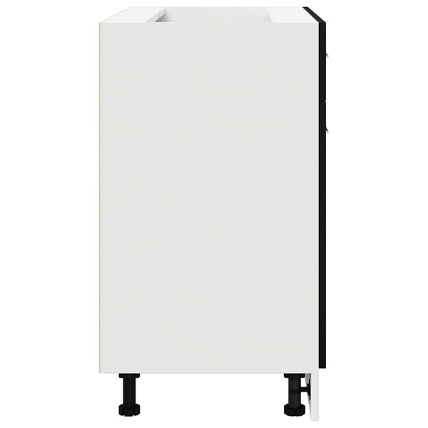 Hängeschrank Schwarz Eichen-Optik 80 cm