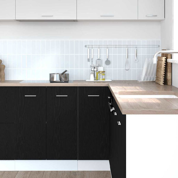 vidaXL Wall Cabinet Black Oak Look 75.5 x 75.5 x 80.5 cm