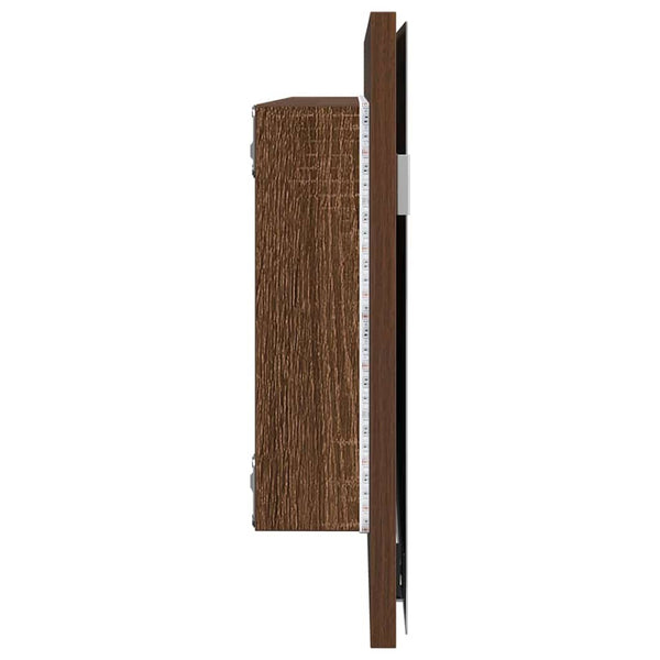 Spiegel Braun Eichen-Optik 80x37 cm