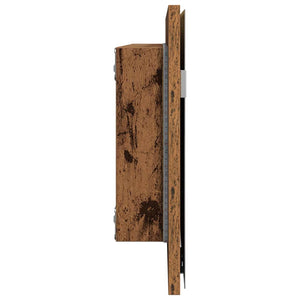 Wandspiegel Altholz Optik 80x37 cm